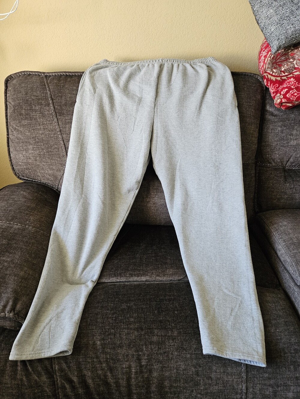 Fruit Of The Loom, Mens Light Gray Casual Sweatpants, Size 2XL